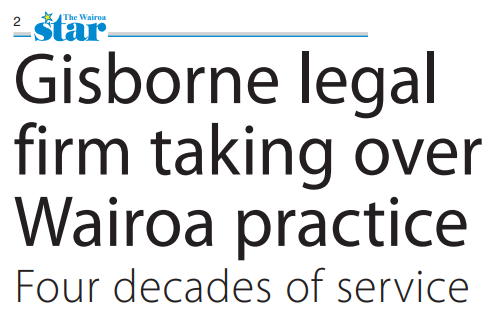 Wairoa Office Announcement